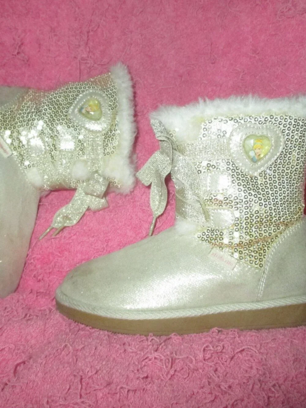 Stride Rite Girls Disney Cinderella Cozy Boot Winter Size 10M
